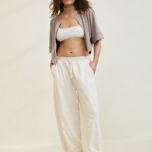 Aerie Baggy Barrel Leg Fleece Pant NWT